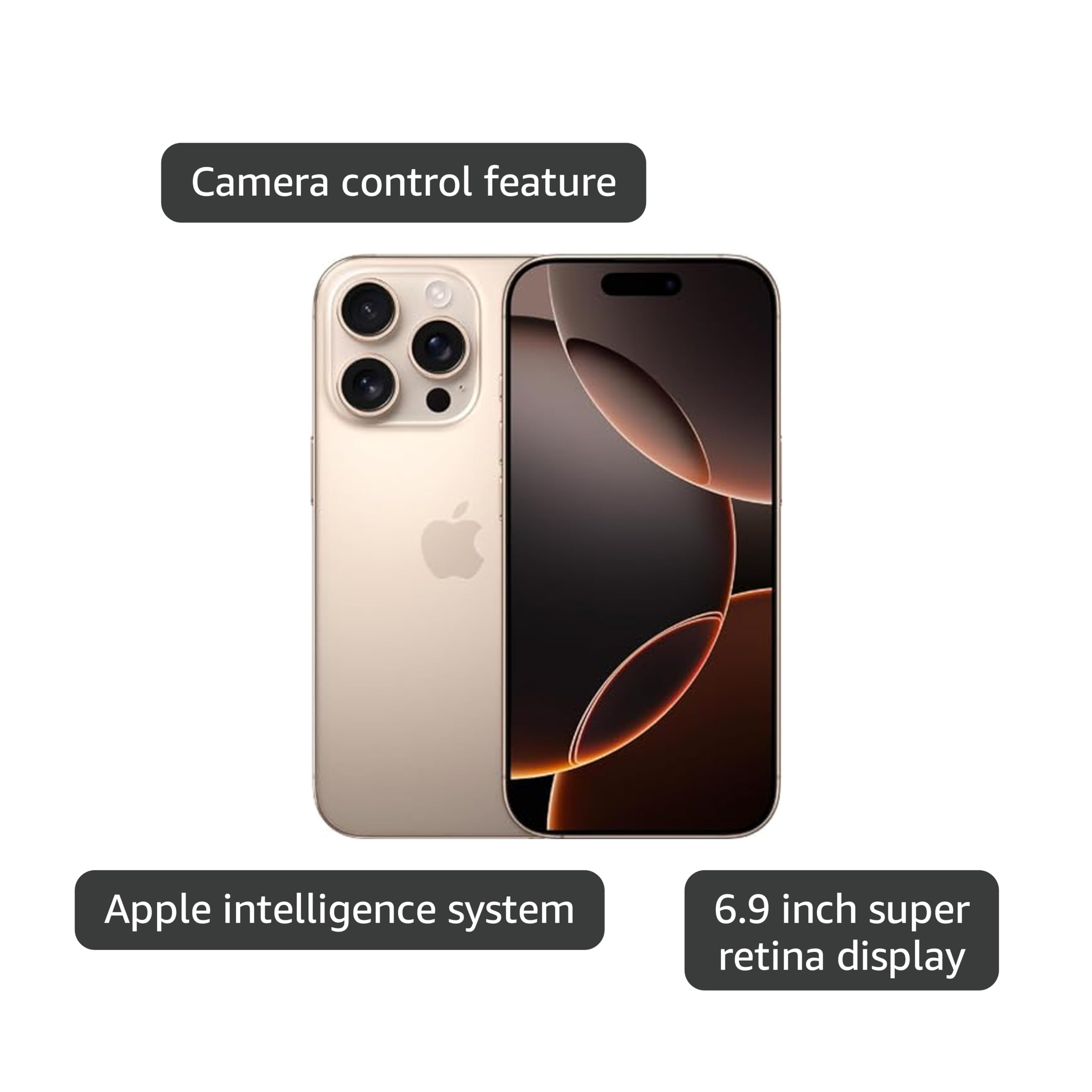 Amazon.com: Apple iPhone 16 Pro Max, US Version, 512GB, Desert